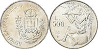 Saint-Marin 500 Lire Argent, KM:124 -