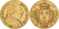 France 20 Francs Louis XVIII, Louis XVIII, Paris, Or, KM:706.1 -