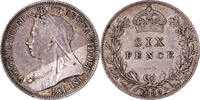 Royaume-Uni 6 Pence Victoria, Argent, KM:779 -