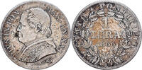 Vatican Lira 1866 R PAPAL STATES, Pie IX, Rome, Argent, KM:1378 S+ 18,00 EUR  + 4,95 EUR frais d'envoi