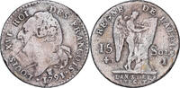 France 15 Sols, 1/8 ECU Louis XVI, Limoges, Argent, KM:604.5 -