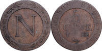 France 5 Centimes Napoléon I, Strasbourg, Cuivre, KM:689 -