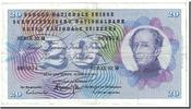 Suisse 20 Franken Billet, 1972-01-24, KM:46t -