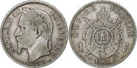 France Franc Napoleon III, Paris, Argent, Gadoury:463, KM:806.1 -