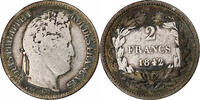 France 2 Francs Louis-Philippe, Rouen, Argent, KM:743.2 -