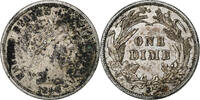États-Unis Dime Barber Dime, San Francisco, Argent, KM:113 -