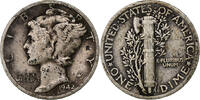 États-Unis Dime Mercury Dime, Philadelphie, Argent, KM:140 -