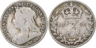 Grande-Bretagne 3 Pence Victoria, Argent, KM:777 -