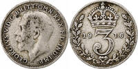 Grande-Bretagne 3 Pence George V, Argent, KM:813 -