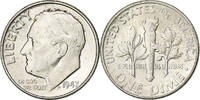États-Unis Dime Roosevelt Dime, Philadelphie, Argent, KM:195 -