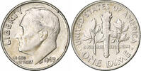 États-Unis Dime Roosevelt Dime, Philadelphie, Argent, KM:195 -