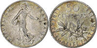France 50 Centimes Semeuse, Paris, Argent, Gadoury:420, KM:854 -