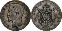 France 5 Francs Napoléon III, Paris, Argent, Gadoury:734, KM:782.1 -