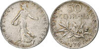 France 50 Centimes Semeuse, Paris, Argent, Gadoury:420, KM:854 -