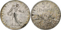 France 50 Centimes Semeuse, Paris, Argent, Gadoury:420, KM:854 -