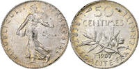 France 50 Centimes Semeuse, Paris, Argent, Gadoury:420, KM:854 -