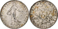 France 50 Centimes Semeuse, Paris, Argent, Gadoury:420, KM:854 -