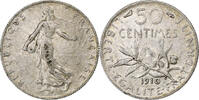 France 50 Centimes Semeuse, Paris, Argent, Gadoury:420, KM:854 -