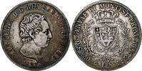 États italiens 5 Lire SARDINIA, Carlo Felice, Genoa, Argent -
