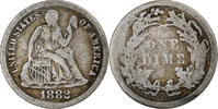 États-Unis Dime Seated Liberty Dime, Philadelphie, Argent, KM:A92 -