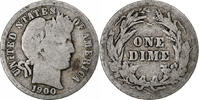 États-Unis Dime Barber Dime, Philadelphie, Argent, KM:113 -
