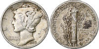 États-Unis Dime Mercury Dime, Philadelphie, Argent, KM:140 -