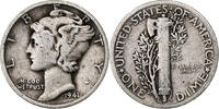 États-Unis Dime Mercury Dime, Philadelphie, Argent, KM:140 -