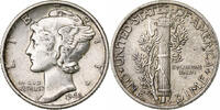 États-Unis Dime Mercury Dime, Philadelphie, Argent, KM:140 -