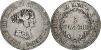 États italiens 5 Franchi LUCCA, Felix and Elisa, Firenze, Argent -