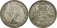 Australie Florin Elizabeth II, Melbourne, Argent, KM:60 -