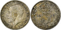 Grande-Bretagne 3 Pence George V, Argent, KM:813 -
