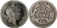 États-Unis Dime Barber Dime, Philadelphie, Argent, KM:113 -