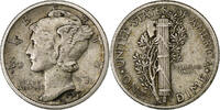 États-Unis Dime Mercury Dime, Philadelphie, Argent, KM:140 -