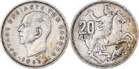Grèce 20 Drachmai Argent, KM:73 -