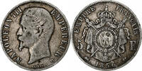 France 5 Francs Napoléon III, Lyon, Argent, Gadoury:734, KM:782.3 -