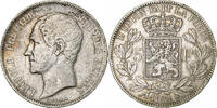 Belgique 5 Francs, 5 Frank Leopold I, Argent, KM:17 -