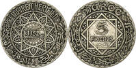 Maroc 5 Francs AH 1352/1933 Paris Mohammed V, Paris, Argent S+ 13,95 EUR  + 4,95 EUR frais d'envoi