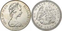 Île de Man Crown Élisabeth II, Pobjoy Mint, Argent, KM:94a -