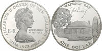 Nouvelle-Zélande Dollar Élisabeth II, BE, Argent, KM:46a -