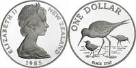 Nouvelle-Zélande Dollar Élisabeth II, BE, Argent, KM:55a -