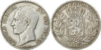 Belgique 5 Francs, 5 Frank Leopold I, Argent, KM:17 -
