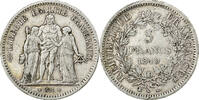 France 5 Francs Hercule, Bordeaux, Argent, Le Franc:F.326, KM:756.4 -
