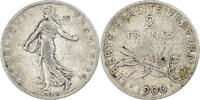 France 2 Francs Semeuse, Paris, Argent, KM:845.1 -