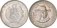 Pérou 50 Soles Lima, Argent, KM:256 -