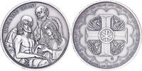 France Medaille Mourning Christ, Cuivre plaqué Argent -