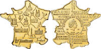 Cameroun 500 Francs CFA gold-plated coin, Cupronickel -