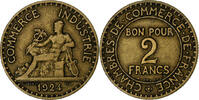 France 2 Francs Chambre de commerce, Paris, Bronze-Aluminium -