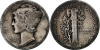 États-Unis Dime Mercury Dime, U.S. Mint, Argent, KM:140 -