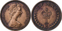 Grande-Bretagne 1/2 New Penny Elizabeth II, Bronze, KM:914 -