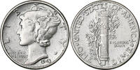 États-Unis Dime Mercury Dime, U.S. Mint, Argent, KM:140 -